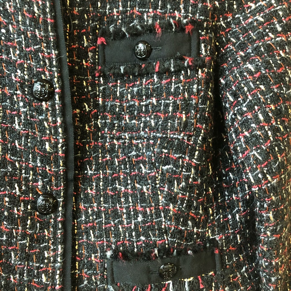 NWOT! Talbots Wool Fringed Tweed Blazer Jacket - Picture 5 of 6